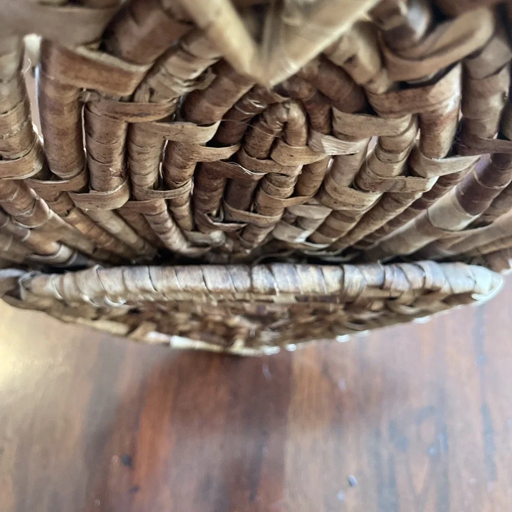 Vintage Wall‎ Hanging Wicker Rattan Woven Wicker Owl Boho Catch All Mail Holder